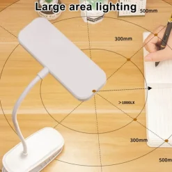 1pc 360° Flexible Study with Clamp Desk Lamp Foldable Bedside Night Light for Bedroom Study Reading Office Work LED Touch Eye Protection Learning Sleeping and Dedicated Desk Lamps Eye Protection Foldable