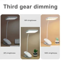 1pc 360° Flexible Study with Clamp Desk Lamp Foldable Bedside Night Light for Bedroom Study Reading Office Work LED Touch Eye Protection Learning Sleeping and Dedicated Desk Lamps Eye Protection Foldable