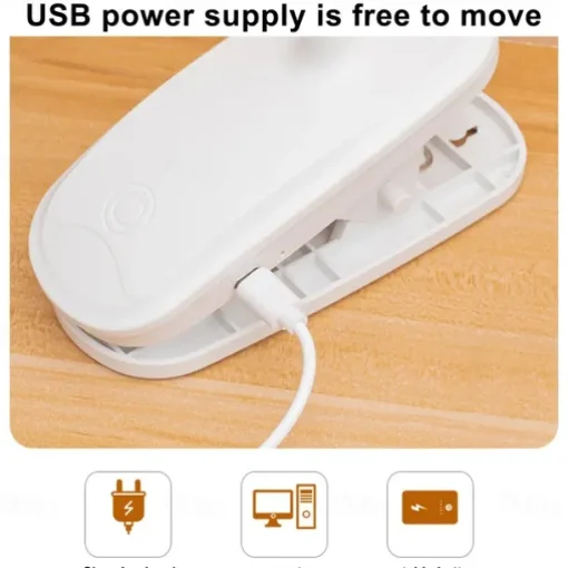 1pc 360° Flexible Study with Clamp Desk Lamp Foldable Bedside Night Light for Bedroom Study Reading Office Work LED Touch Eye Protection Learning Sleeping and Dedicated Desk Lamps Eye Protection Foldable