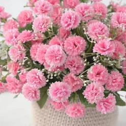 1pc 20 Heads Artificial Flowers Fake Hydrangeas For Home Furnishings