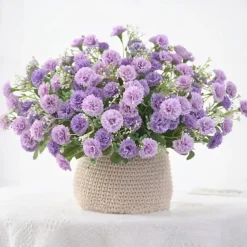 1pc 20 Heads Artificial Flowers Fake Hydrangeas For Home Furnishings
