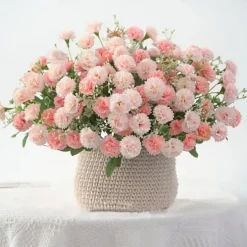 1pc 20 Heads Artificial Flowers Fake Hydrangeas For Home Furnishings