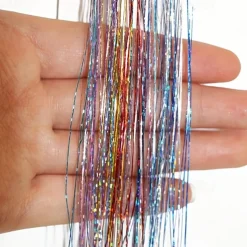 1pc 20 Inch 6 Clips Hair Clip Glitter Fairy Braiding Extensions Sparkling Ponytail Shine Set for Wedding, Competitions and Celebrations Bridal Accessories Clip-in Horse Hairpieces Horses Supplies Pony