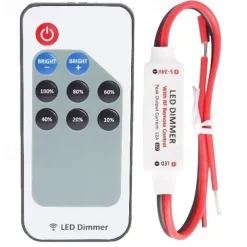 1PC 9 Key Wireless Mini Led Controller Dimmer RF Remote Control for 5050 3528 Single Color Led Strip Light DC5-24V 12A