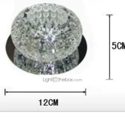 1pc 3 W Ceiling Light LED Spotlight 3 LED Beads Integrate Crystle Decorative Warm White Natural White