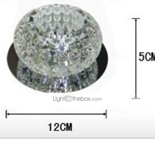 1pc 3 W Ceiling Light LED Spotlight 3 LED Beads Integrate Crystle Decorative Warm White Natural White