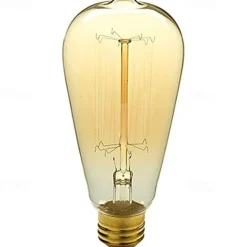 1pc 40 W E26 / E27 ST64 Warm White 2300 k Retro / Dimmable / Decorative Incandescent Vintage Edison Light Bulb 220-240 V