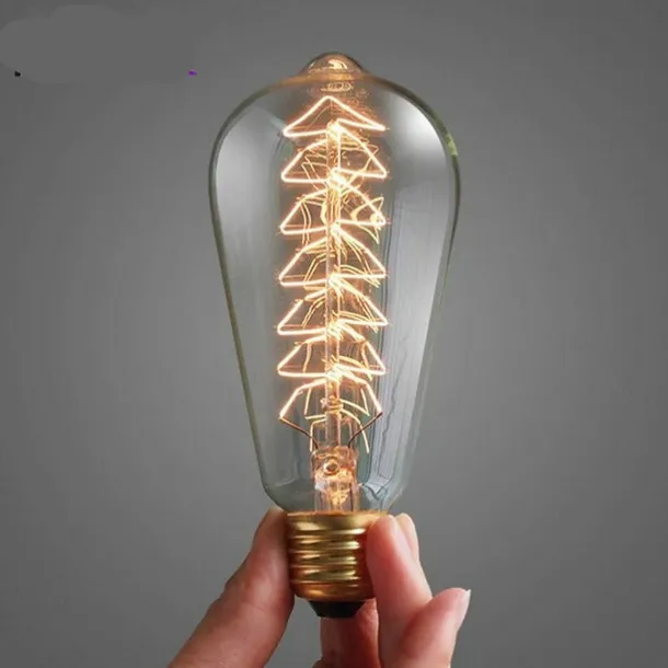 1pc 40 W E26 / E27 ST64 Warm White 2300 k Retro / Dimmable / Christmas Trees Incandescent Vintage Edison Light Bulb 220-240 V