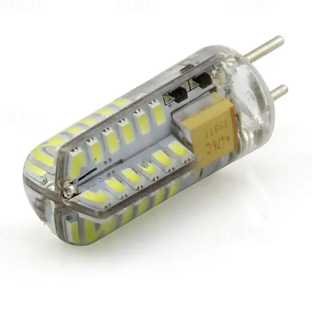 1pc 3W GY6.35 LED Bulb 12V AC / DC Silicone Boat Lamp 48 SMD 3014 Warm Cold White