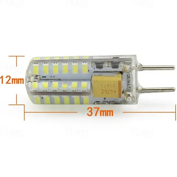 1pc 3W GY6.35 LED Bulb 12V AC / DC Silicone Boat Lamp 48 SMD 3014 Warm Cold White