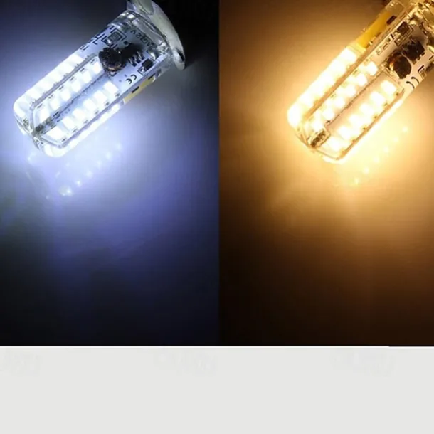 1pc 3W GY6.35 LED Bulb 12V AC / DC Silicone Boat Lamp 48 SMD 3014 Warm Cold White