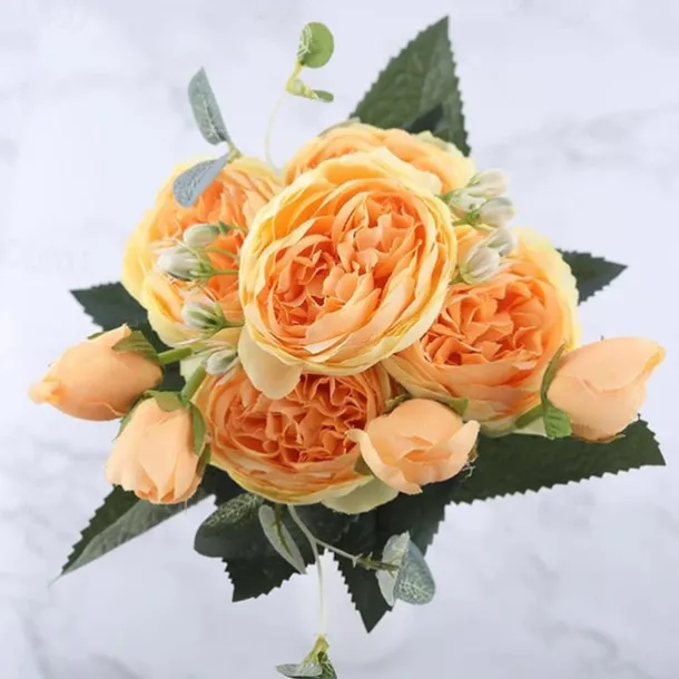 1pc Artificial Flower Stem, Silk Peony, Artificial Flowers Bouquet, Fake Flowers For Home Wedding Decoration Mother's Day Gifts Birthday Gifts