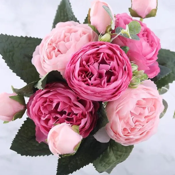 1pc Artificial Flower Stem, Silk Peony, Artificial Flowers Bouquet, Fake Flowers For Home Wedding Decoration Mother's Day Gifts Birthday Gifts