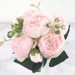 1pc Artificial Flower Stem, Silk Peony, Artificial Flowers Bouquet, Fake Flowers For Home Wedding Decoration Mother's Day Gifts Birthday Gifts