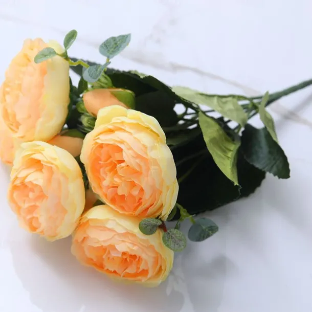 1pc Artificial Flower Stem, Silk Peony, Artificial Flowers Bouquet, Fake Flowers For Home Wedding Decoration Mother's Day Gifts Birthday Gifts