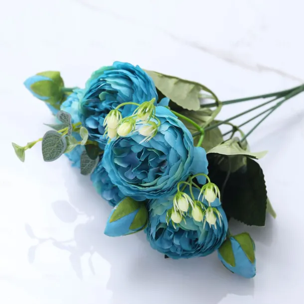 1pc Artificial Flower Stem, Silk Peony, Artificial Flowers Bouquet, Fake Flowers For Home Wedding Decoration Mother's Day Gifts Birthday Gifts