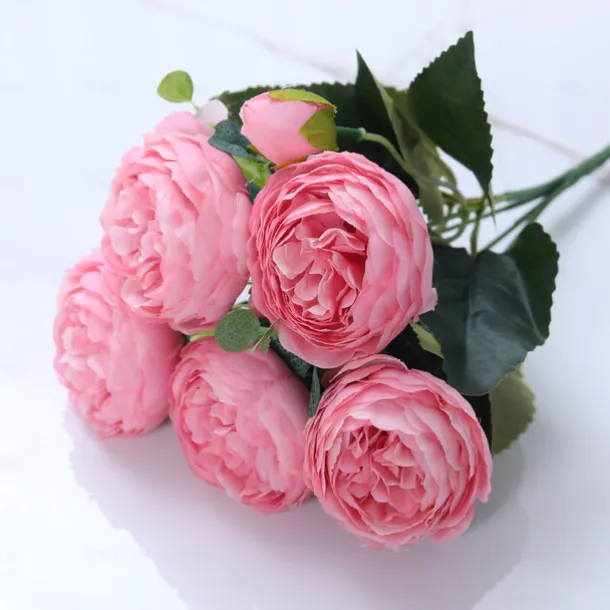 1pc Artificial Flower Stem, Silk Peony, Artificial Flowers Bouquet, Fake Flowers For Home Wedding Decoration Mother's Day Gifts Birthday Gifts