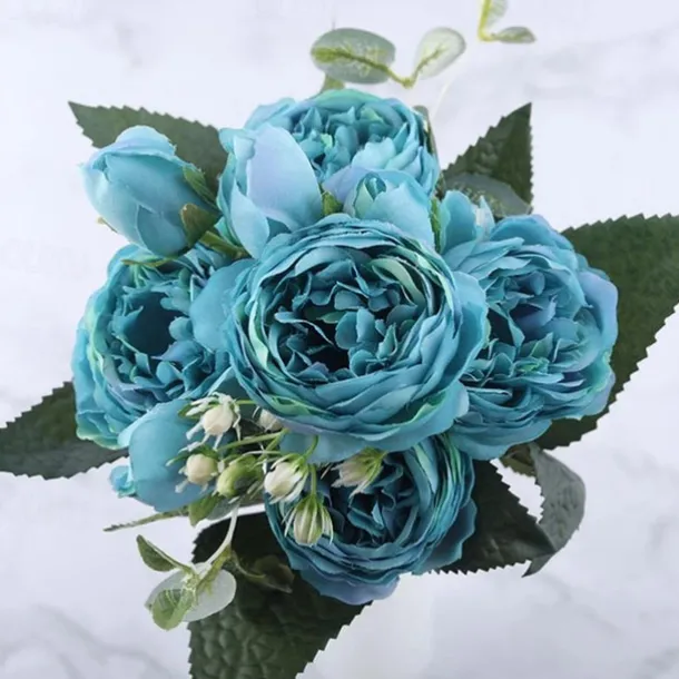 1pc Artificial Flower Stem, Silk Peony, Artificial Flowers Bouquet, Fake Flowers For Home Wedding Decoration Mother's Day Gifts Birthday Gifts