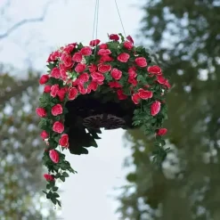 1PC Artificial Hanging Flower (3.3ft), Premium Oxidation Resistance Artificial Flower, Simulation Rose Vine, Real Touch Vine Arrangement, Room Decor, Home Decor, Bedroom Decor, Wedding Decor