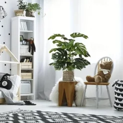 1pc Artificial Palm Tree Leaves Plant, Greenery Fake Tropical Plants, Artificial Monstera Tree Faux Fake Palm Fronds Plant, Suitable For Living Room Bedroom Home Decor, Spring Summer Decor