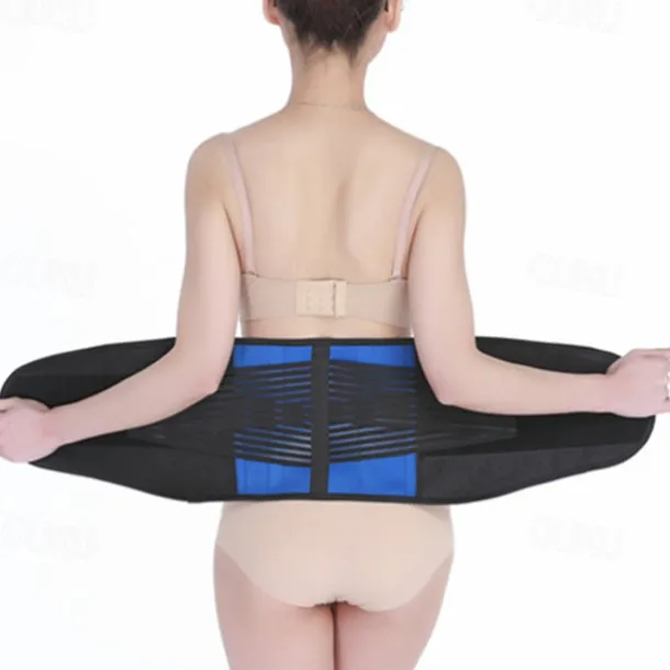 1PC Back Brace for Men and Women - Breathable Waist Lumbar Lower Back Support Belt for Sciatica Herniated Disc Scoliosis Back Pain Relief Heavy lifting with Dual Adjustable Straps