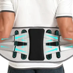 1PC Back Brace for Women Men Lower Back Pain Relief with Stays Breathable Back Support Belt for Heavy Lifting Work Anti-Skid Lumbar Support Belt with Mesh for Sciatica Scoliosis Herniated D