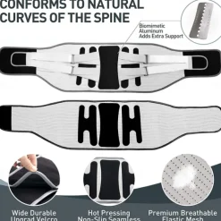 1PC Back Brace for Women Men Lower Back Pain Relief with Stays Breathable Back Support Belt for Heavy Lifting Work Anti-Skid Lumbar Support Belt with Mesh for Sciatica Scoliosis Herniated D