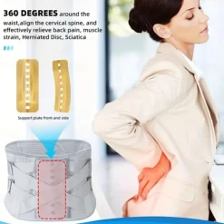 1pc Back Support Brace - Perfect For Women & Men With Herniated Discs & Sciatica