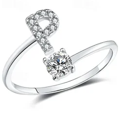 1PC Band Ring For Men's Women's Crystal White Alloy Classic