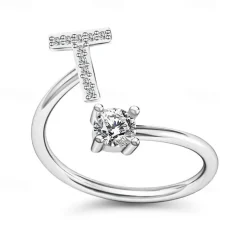 1PC Band Ring For Men's Women's Crystal White Alloy Classic