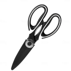 1pc BBQ Scissors, Sharp Kitchen Scissors, Stainless Steel Multipurpose Shears For Meat Cutting, Kitchen Supplies