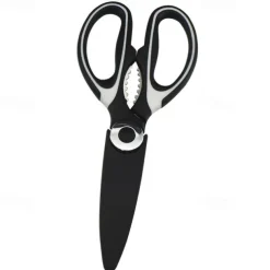1pc BBQ Scissors, Sharp Kitchen Scissors, Stainless Steel Multipurpose Shears For Meat Cutting, Kitchen Supplies
