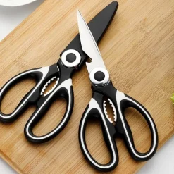 1pc BBQ Scissors, Sharp Kitchen Scissors, Stainless Steel Multipurpose Shears For Meat Cutting, Kitchen Supplies