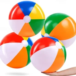 1pc Beach Balls - Large Rainbow Beach Ball Inflatable Pool Toys for Party Supplies Decorations Adults Kids Birthday Luau Summer Beach Water Games Beachball Party Favors