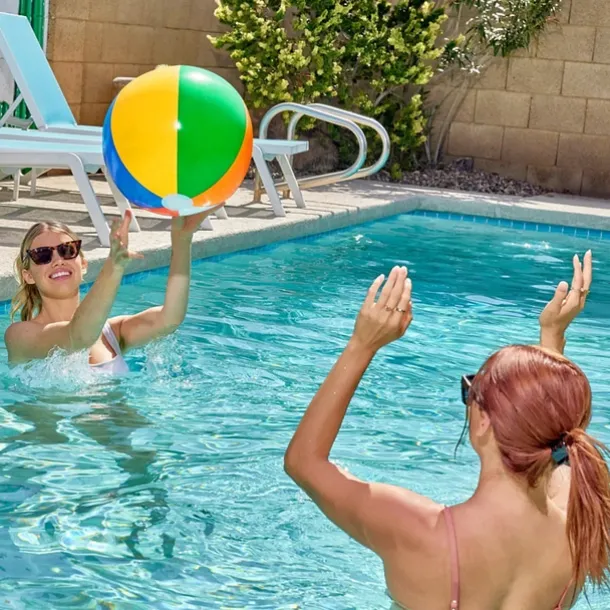 1pc Beach Balls - Large Rainbow Beach Ball Inflatable Pool Toys for Party Supplies Decorations Adults Kids Birthday Luau Summer Beach Water Games Beachball Party Favors