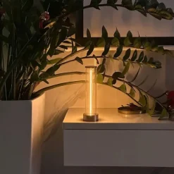 1pc Beside Lamp with Three Levels of Brightness, LED Atmosphere Light, USB Charging Outdoor Table Lamp, Breathing Table Lamp, Creative Portable Atmosphere Night Light for Bedroom