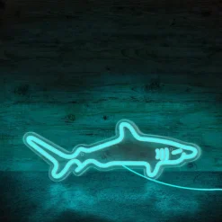 1pc Blue Shark LED Neon Light Sign, USB Powered Neon Sign Light for Home Bedroom Aquarium Zoo Bar Club Pub Party Wall Art Decoration Hanging Light