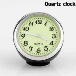 1pc Car Luminous Clock Thermometer Hygrometer Car Decoration Luminous Clock Car Quartz Watch Multi-function Car Interior Decoration
