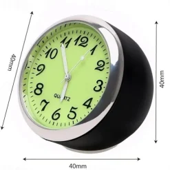 1pc Car Luminous Clock Thermometer Hygrometer Car Decoration Luminous Clock Car Quartz Watch Multi-function Car Interior Decoration
