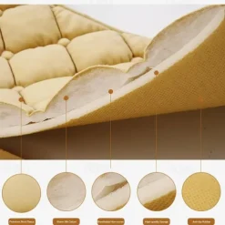 1Pc Car Seat Cushion Non-Slip Rubber Bottom Car Seat Covers With Storage Pockets Comfort Memory Foam Driver Seat Cushion Car Seat Pad Universal