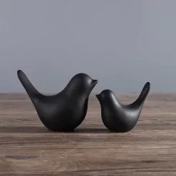 1pc Ceramic Bird Small Animal Statues Home Decor Modern Style Decorative Ornaments for Living Room, Bedroom, Office Desktop, Cabinets