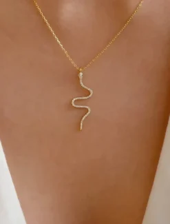 1PC Chain Necklace Long Necklace For Women's Daily Alloy Snake Snake