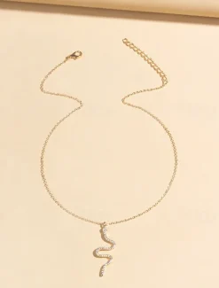 1PC Chain Necklace Long Necklace For Women's Daily Alloy Snake Snake