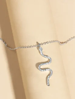 1PC Chain Necklace Long Necklace For Women's Daily Alloy Snake Snake