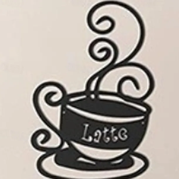 1pc Coffee Cup Metal Wall Art Outdoor Decor Rust Proof Wall Sculpture Ideal For Garden, Home, Farmhouse, Patio And Bedroom