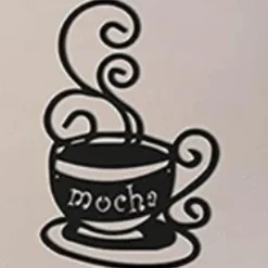 1pc Coffee Cup Metal Wall Art Outdoor Decor Rust Proof Wall Sculpture Ideal For Garden, Home, Farmhouse, Patio And Bedroom