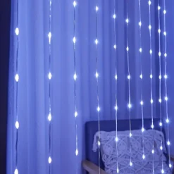 1pc Curtain Lights 300 LED Curtain Fairy Lights with Remote 8 Modes 9.8 9.8 Ft Curtain String Lights Waterproof USB Plug In Copper Wire Lights For Bedroom Window Chrismas Wedding Party
