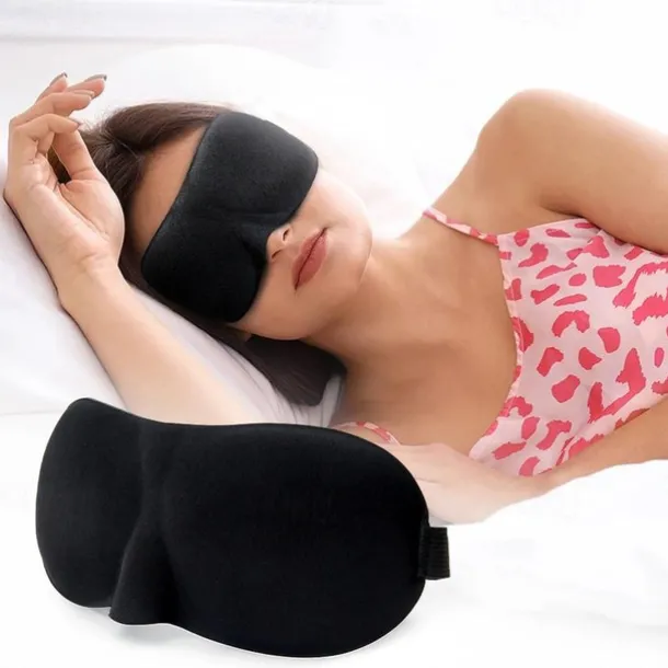 1pc 3D Sleep Mask Blindfold Sleeping Aid Soft Memory Foam Eye Mask For Sleeping Travel Blockout Light Eye Cover