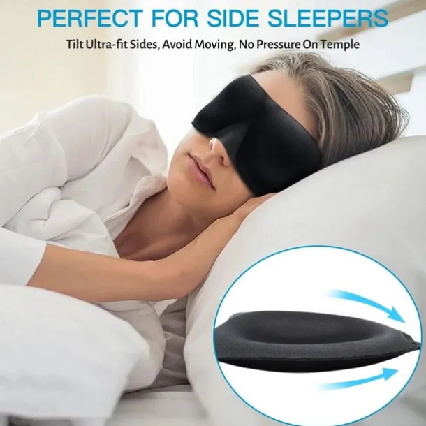 1pc 3D Sleep Mask Blindfold Sleeping Aid Soft Memory Foam Eye Mask For Sleeping Travel Blockout Light Eye Cover