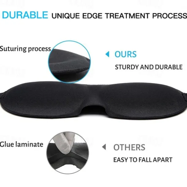 1pc 3D Sleep Mask Blindfold Sleeping Aid Soft Memory Foam Eye Mask For Sleeping Travel Blockout Light Eye Cover